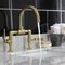 Kingston Brass Whitaker Industrial Style Bridge Bathroom Faucet W/ Pop-Up Drain, Brass KS2177KL - alternate 3